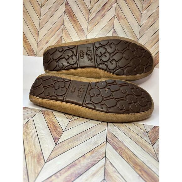 UGG Dakota Chestnut Suede Shearling Slip On Moccasin Slippers Brown Women Size 9 - Picture 13 of 13